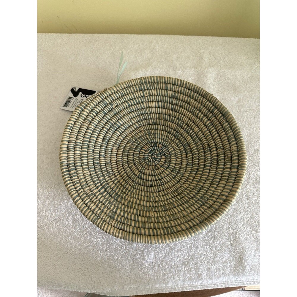 Vintage Handmade Woven 10” “Blessing Basket” Uganda Mary Nakibuuka